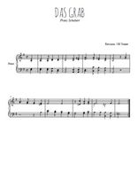 Téléchargez l'arrangement pour piano de la partition de franz-schubert-das-grab en PDF